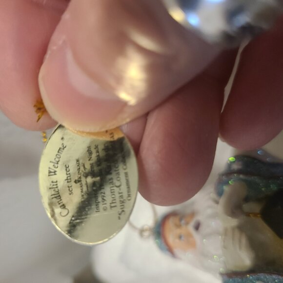 Thomas Kinkade 2 New 2009 Santa Ornaments Bradford Numbered Illuminates #4 - Picture 5 of 10